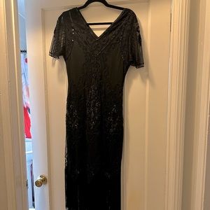 Large Black NWT Beaded 1920s style Dress
